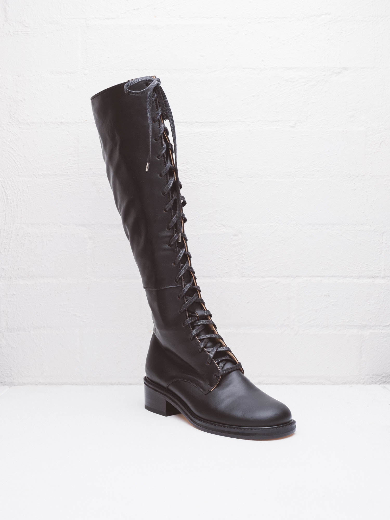 Black below knee store boots